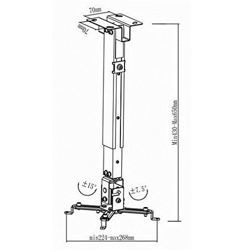 Soporte de techo para proyector  Negro