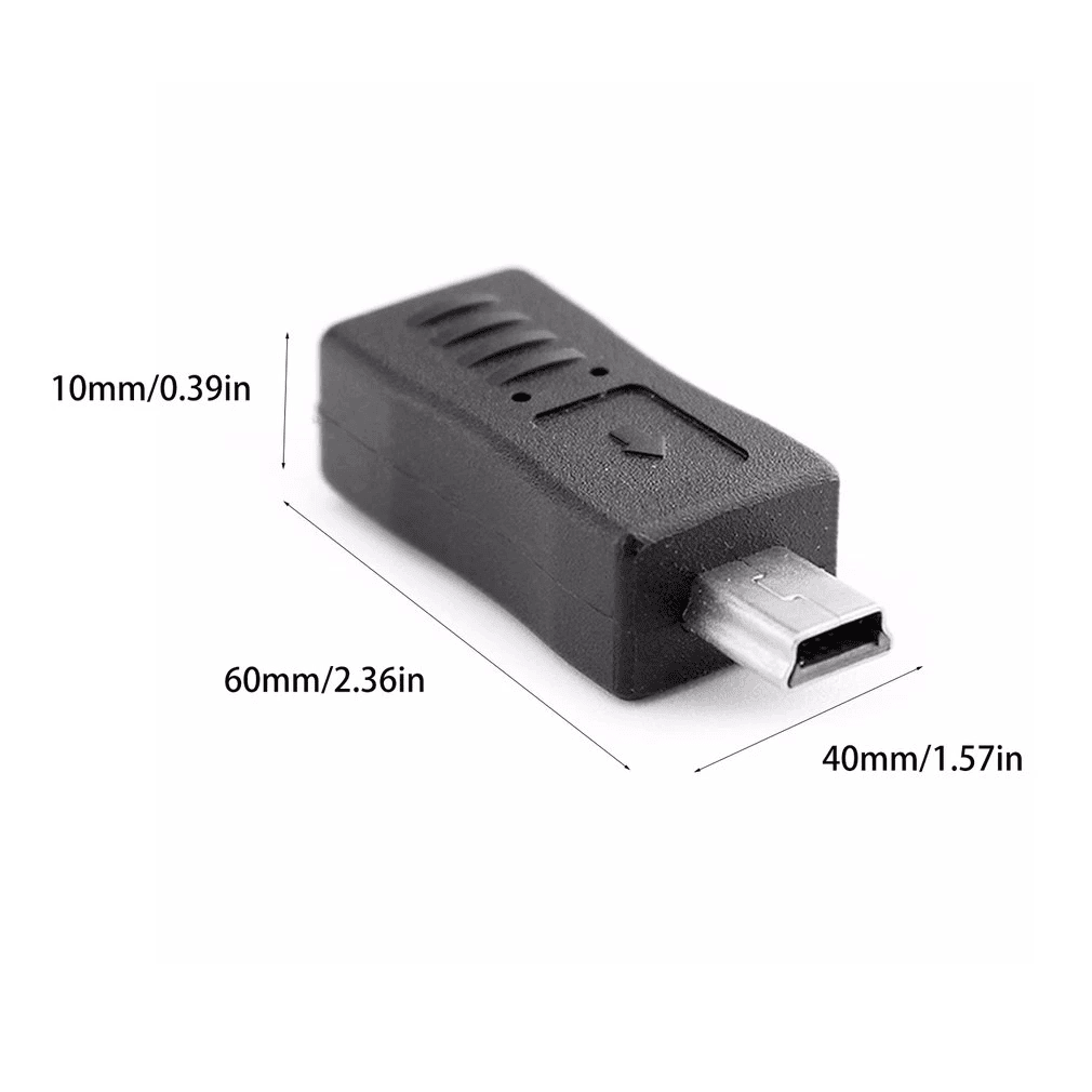 Cable Adaptador Conversor de Micro USB Hembra a Mini USB Macho