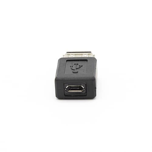 Adaptador micro usb tipo B hembra a USB tipo A hembra  Negro