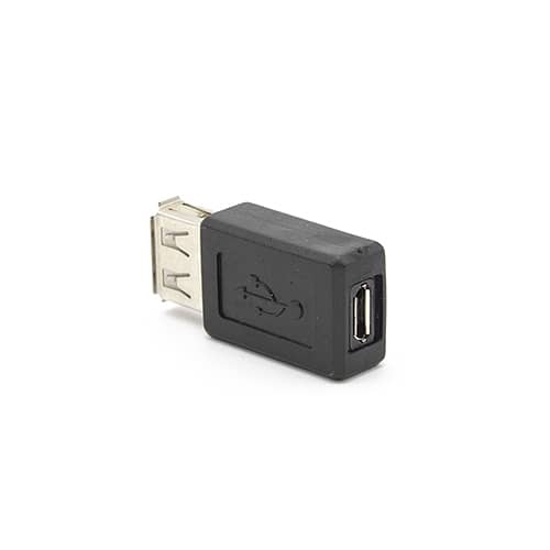 Adaptador micro usb tipo B hembra a USB tipo A hembra  Negro