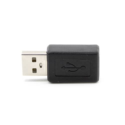 Adaptador micro usb tipo B hembra a USB tipo A macho  Negro