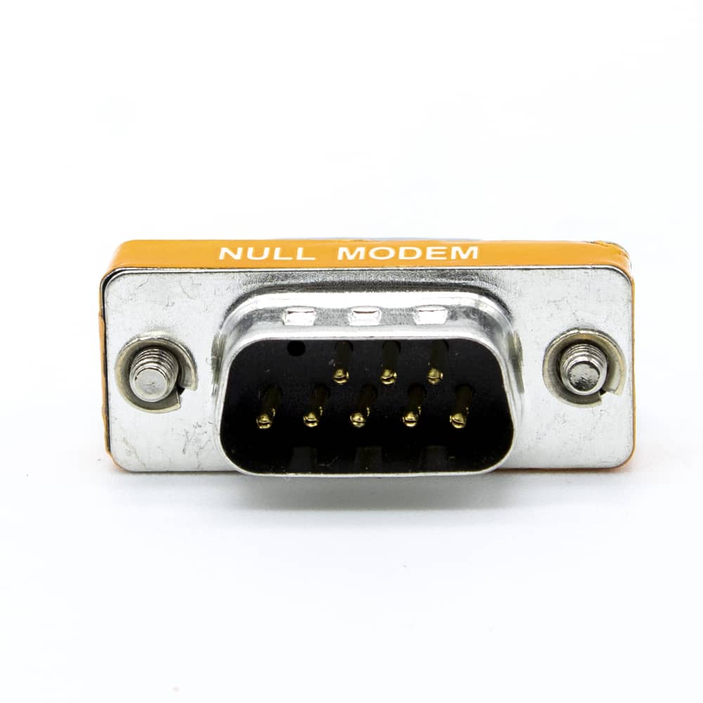 Adaptador Null-Modem DB9 macho-macho  Gris