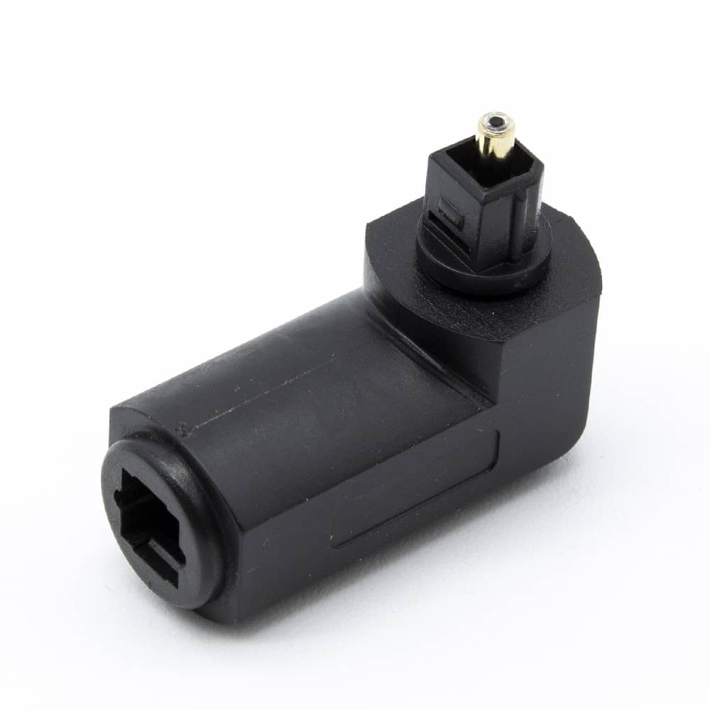 Adaptador optical tosLink acodado  Negro