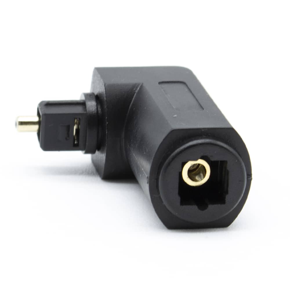 Adaptador optical tosLink acodado  Negro