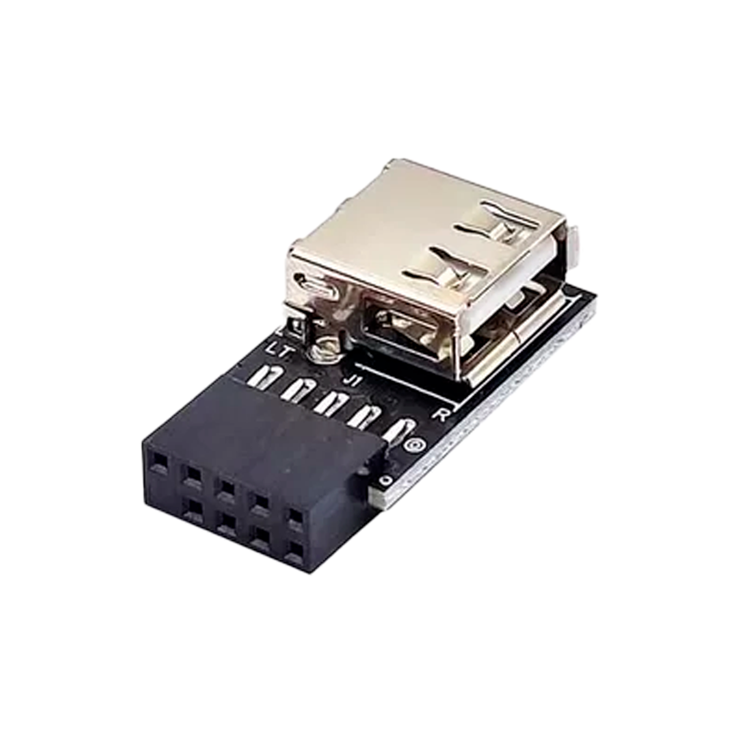Adaptador panel frontal USB 2.0 hembra a 9 pines hembra derecha