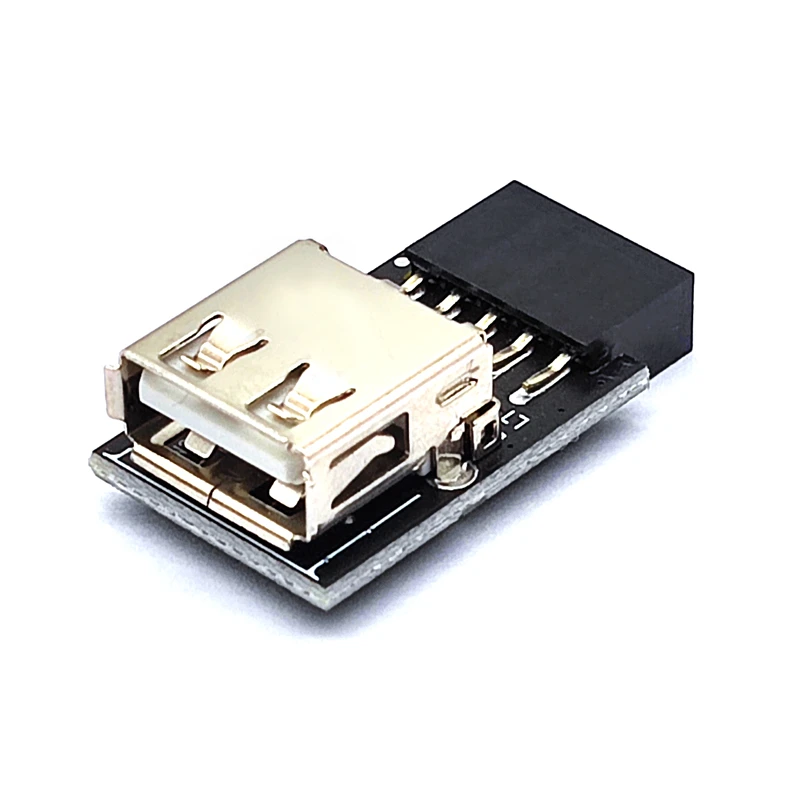 Adaptador panel frontal USB 2.0 hembra a 9 pines hembra recto
