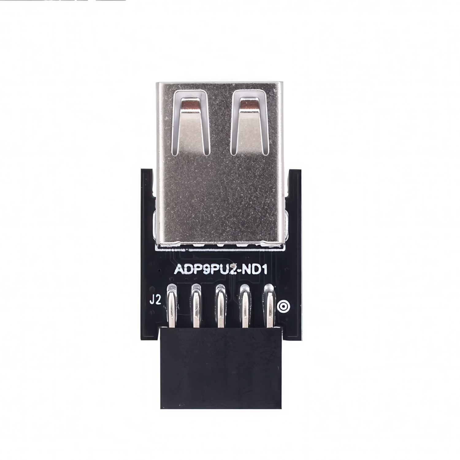 Adaptador panel frontal USB 2.0 hembra a 9 pines hembra recto doble