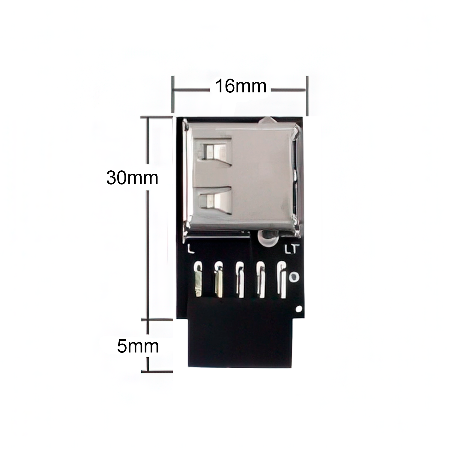 Adaptador panel frontal USB 2.0 hembra a 9 pines Izquierda
