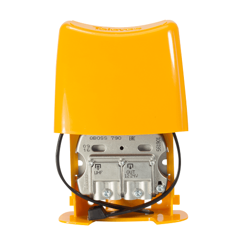 Adaptador Q-BOSS 790 C21-60 G15dB para antenas TDT  Amarillo
