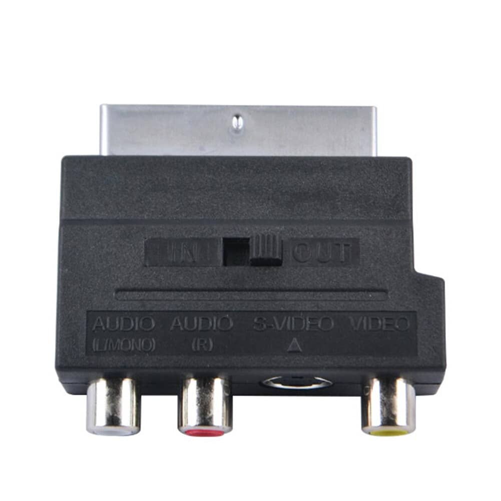 Adaptador SCART AV conmutable  Negro