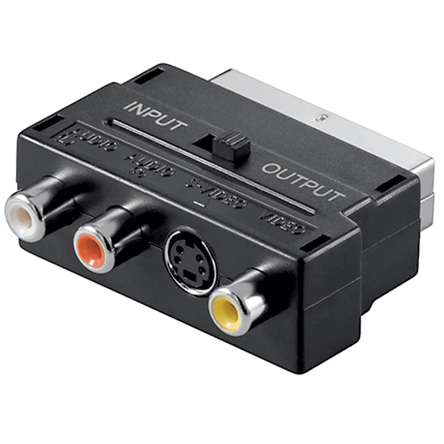 Adaptador SCART AV conmutable  Negro