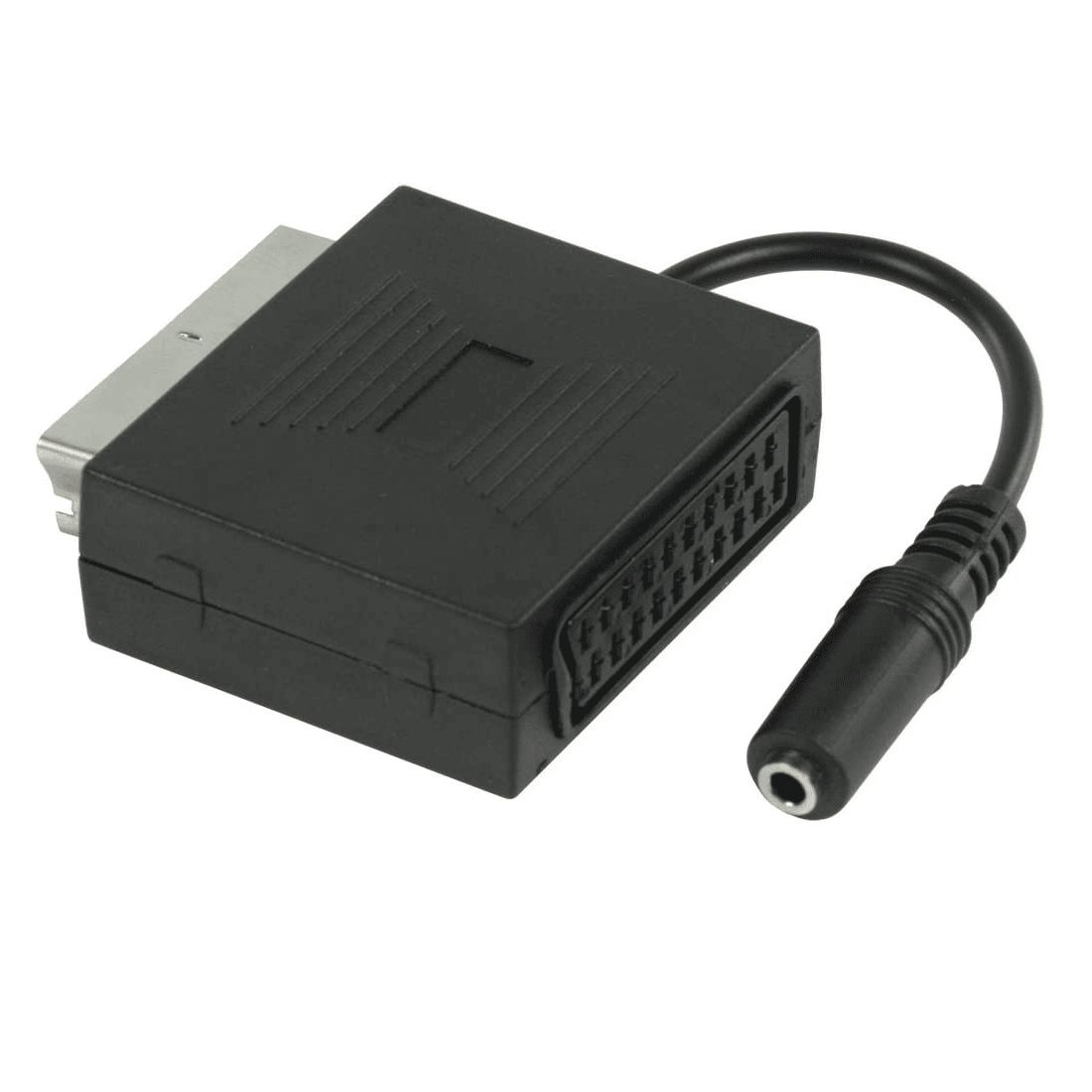 Adaptador SCART con jack audio estereo  Negro