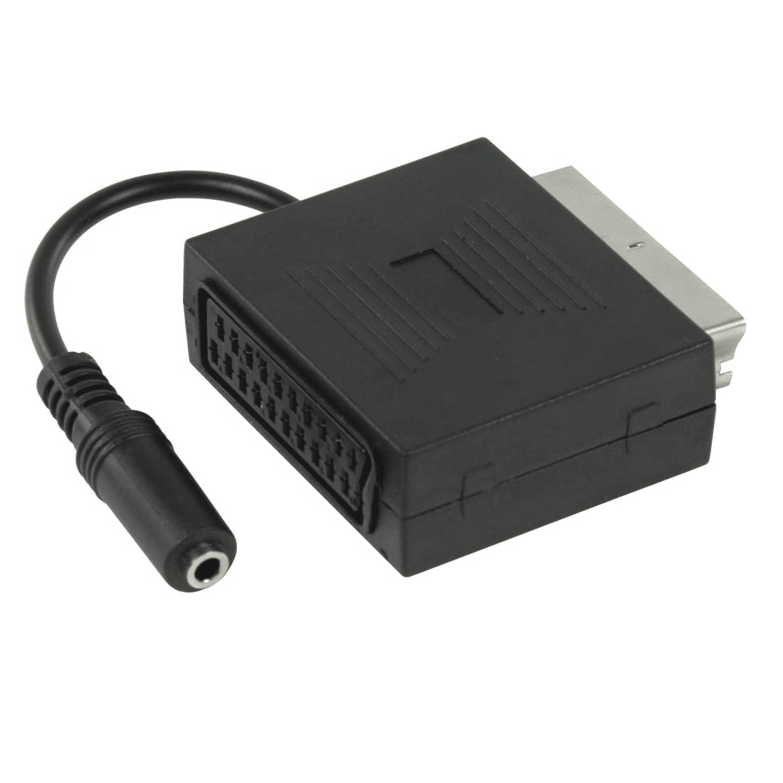 Adaptador SCART con jack audio estereo  Negro