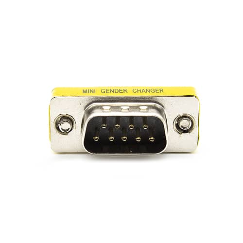 Adaptador serie RS232 DB9 macho-macho  Gris