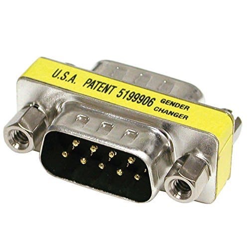 Adaptador serie RS232 DB9 macho-macho  Gris
