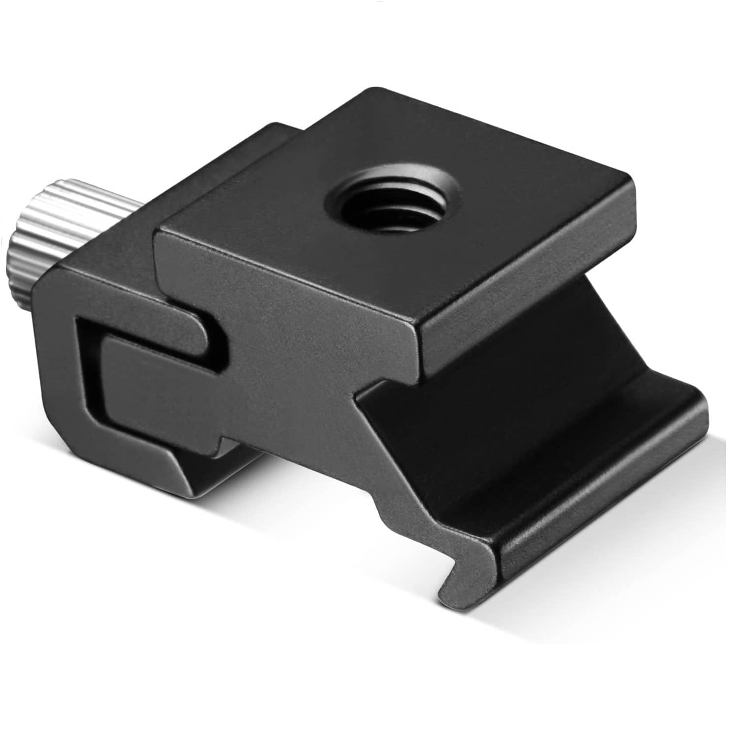 Adaptador soporte zapata flash tornillo tripde 1/4 - 20  Negro