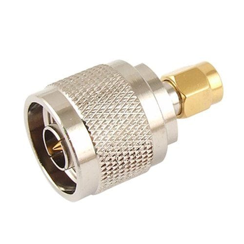Adaptador tipo N macho - SMA macho  Gris