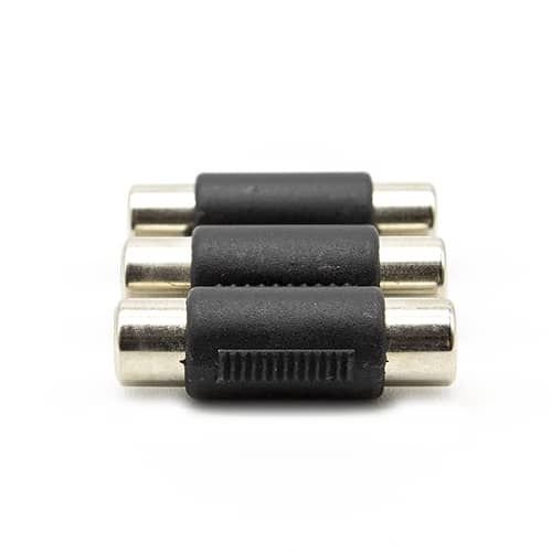 Adaptador triple RCA hembra  Negro