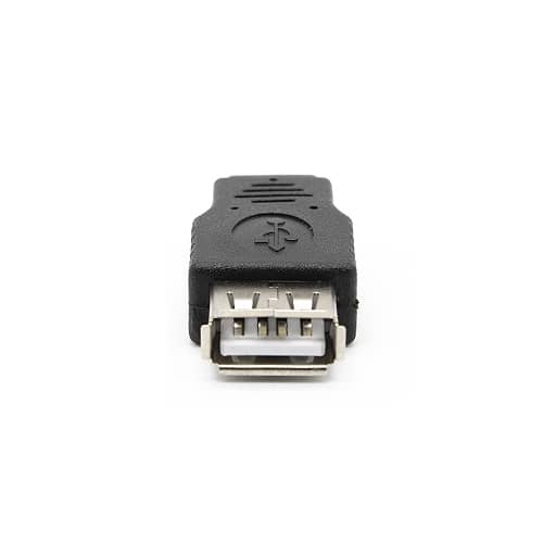 Adaptador USB 2.0 hembra a micro USB tipo B macho  Negro