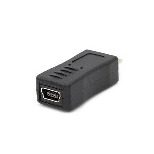 Adaptador USB 2.0 mini USB hembra a micro USB macho  Negro