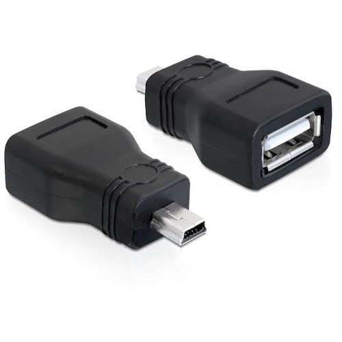 Adaptador USB 2.0 hembra a mini USB macho  Negro