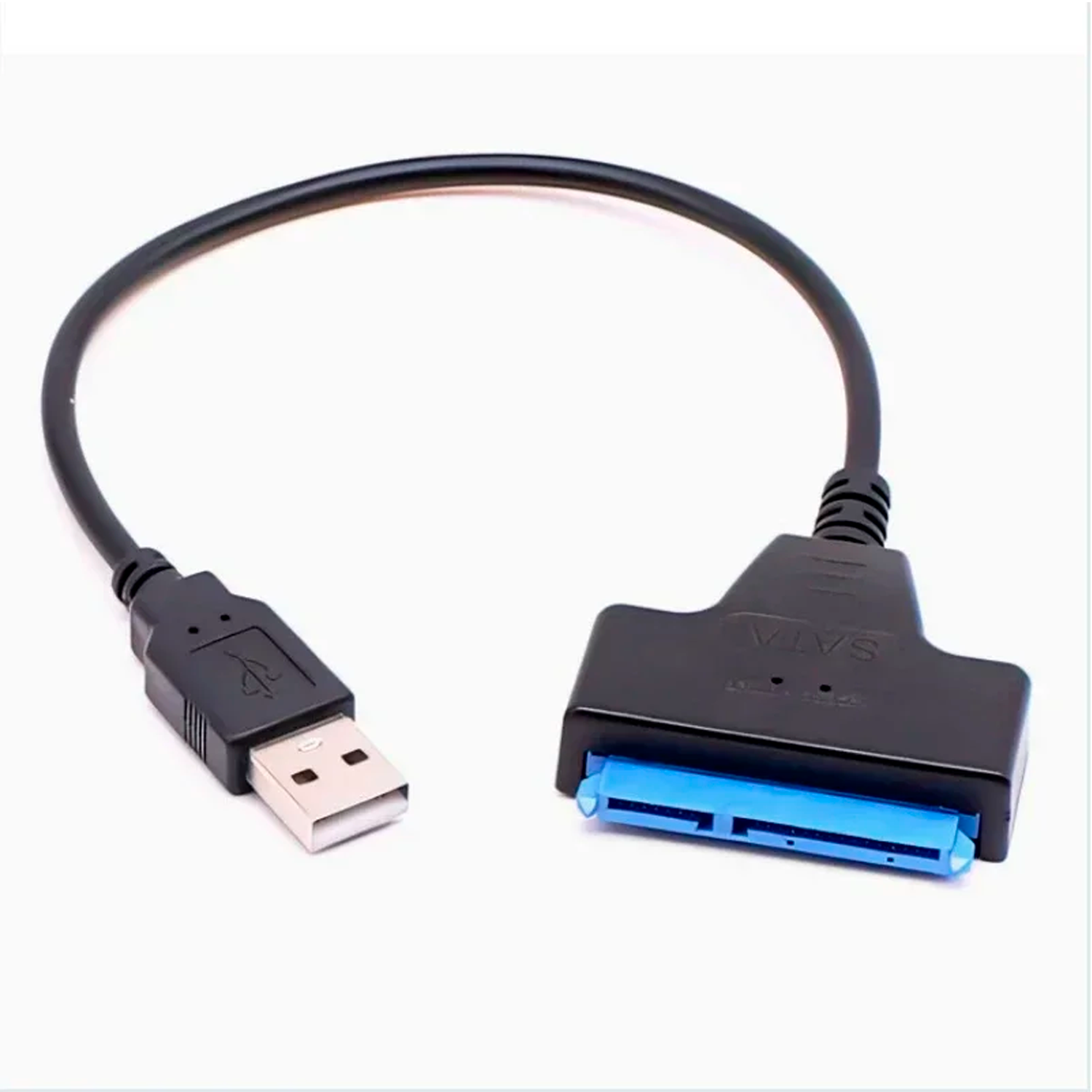 Adaptador USB 3.0 a SATA para HDD y SSD de 2,5 Pulgadas 0.30 M Negro