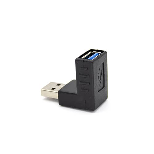 Adaptador acodado 90 grados USB 3.0 tipo C hembra a USB tipo A macho