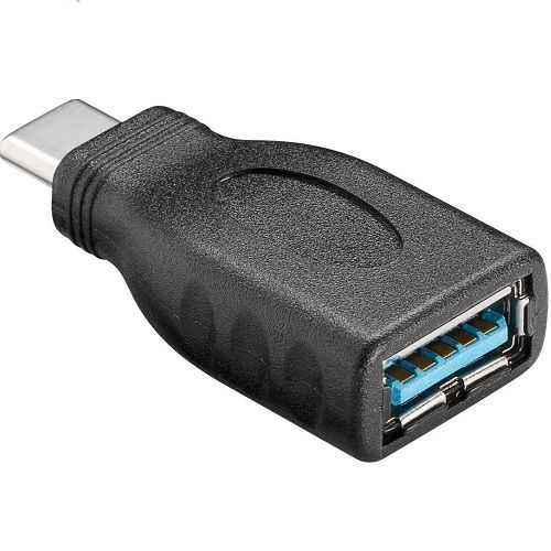 Adaptador USB 3.0 tipo A hembra a USB tipo C macho  Negro
