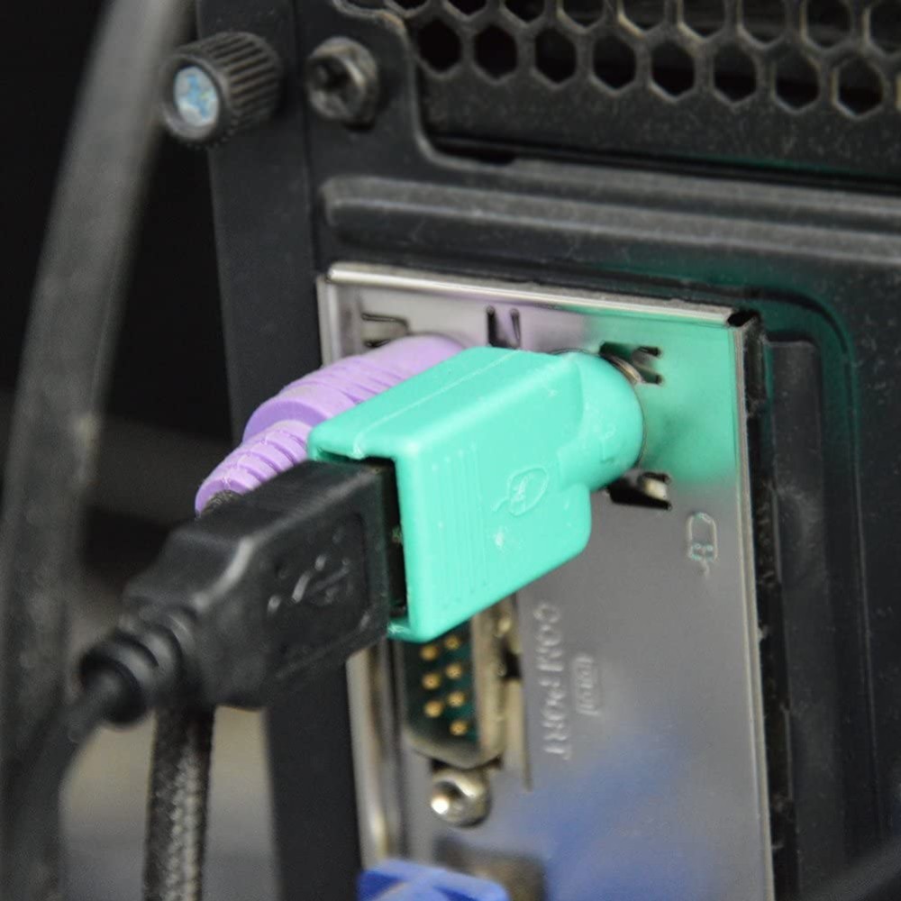Adaptador USB  a PS2 para raton  Verde