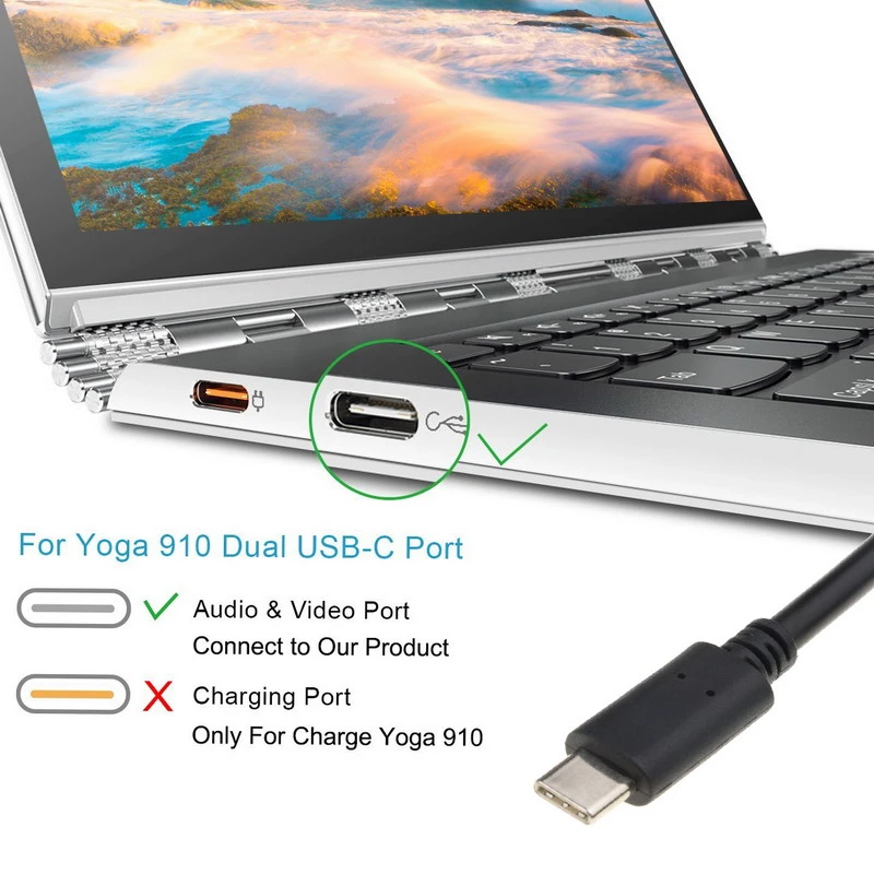 Adaptador USB C a VGA 15 pin 0.20 M Negro