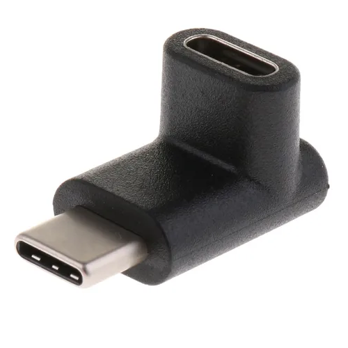 Adaptador USB-C acodado 90 grados  Negro