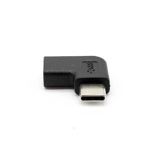 Adaptador USB-C acodado derecha 90 grados  Negro