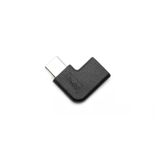 Adaptador USB-C acodado derecha 90 grados  Negro