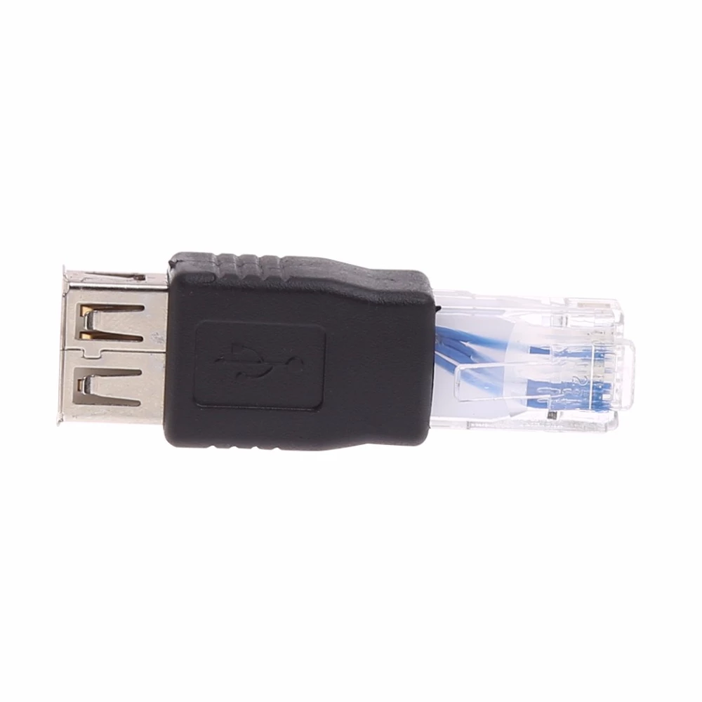 Adaptador USB hembra a RJ45 macho  Negro