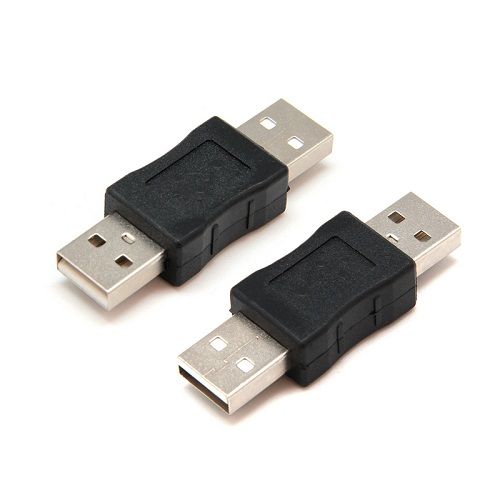 Adaptador USB Macho a USB macho  Negro
