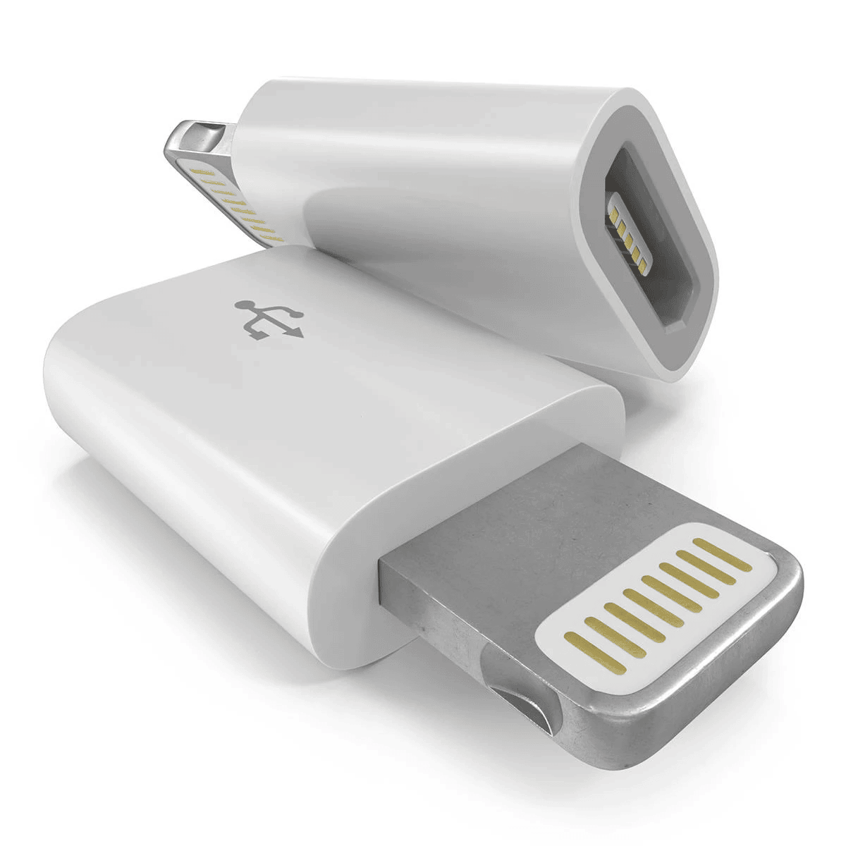 Adaptador USB Micro B a Lightning  Blanco