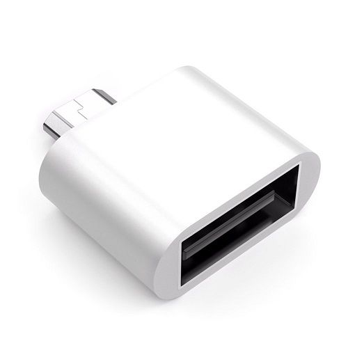 Adaptador USB tipo A hembra a micro USB macho  Blanco