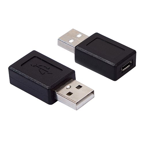 Adaptador micro usb tipo B hembra a USB tipo A macho  Negro