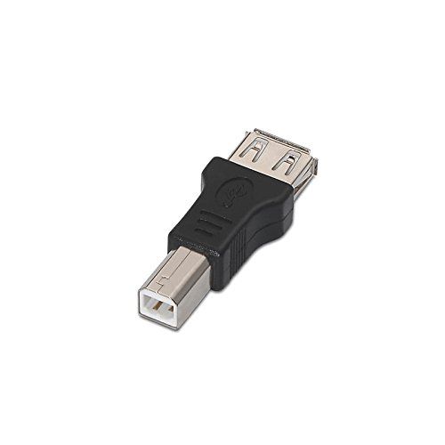 Adaptador USB Tipo A Hembra a USB Tipo B Macho  Negro
