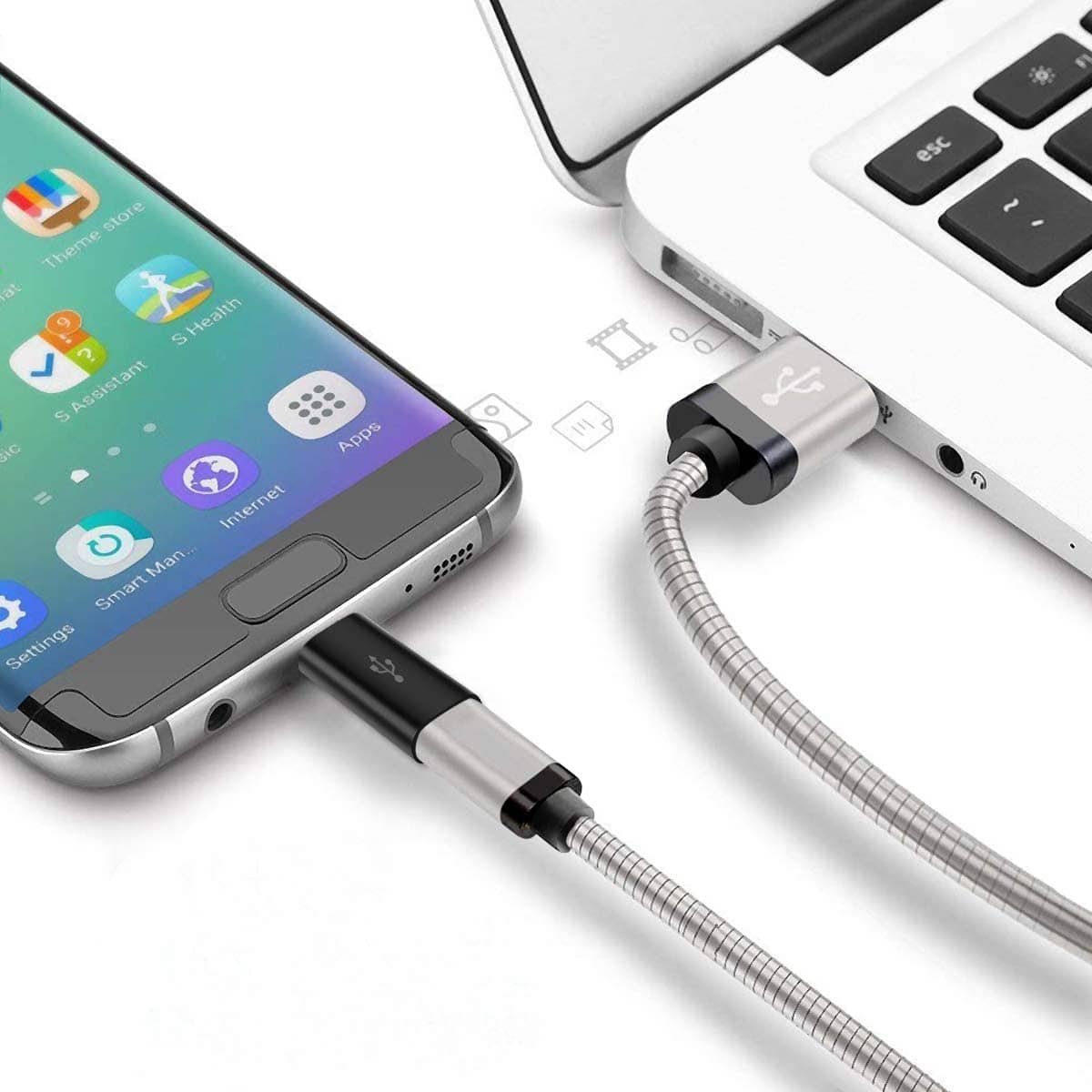 Adaptador USB tipo C 3.1 hembra a Micro USB macho  Negro