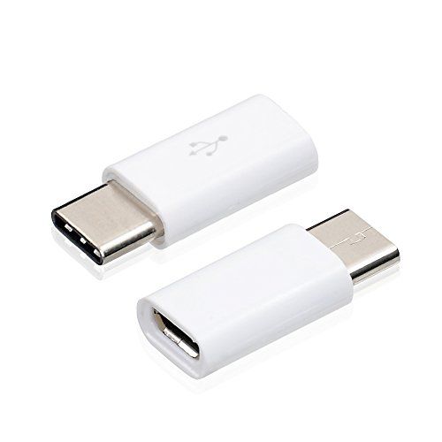 White Houkiper USB Tipo C Adaptador Conector Micro USB Hembra a USB-C Macho USB 3.1 Convertidor Adaptador de Datos para Samsung Galaxy Note 8 S8 Plus 