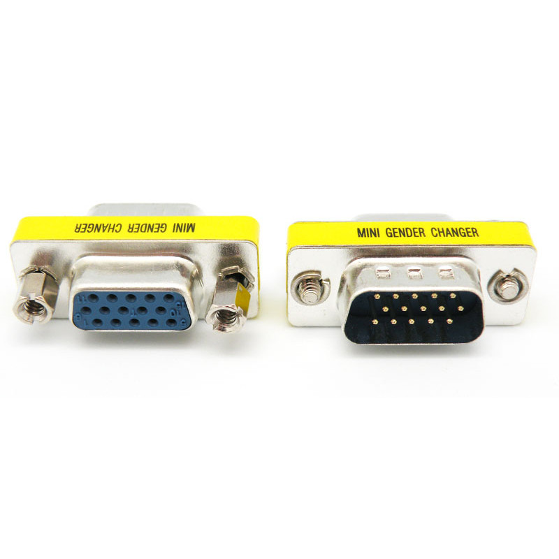 Adaptador VGA 15 pines hembra - macho  Gris