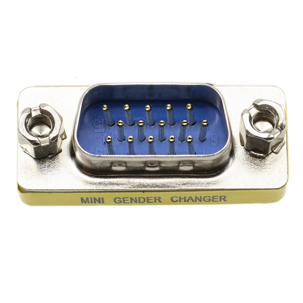 Adaptador VGA 15 pines macho - macho  Gris