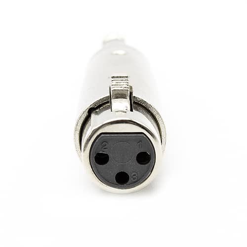 Adaptador XLR  3 Pin hembra - Jack 6.35 macho  Gris