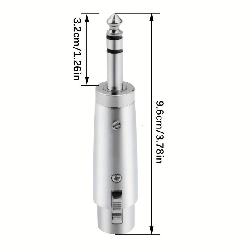 Adaptador XLR  3 Pin hembra - Jack 6.35 macho  Gris