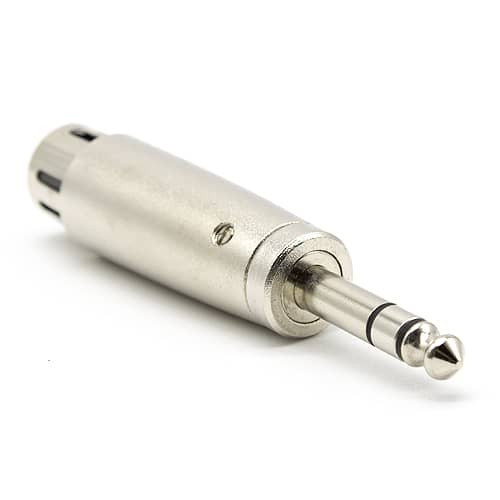 Adaptador XLR  3 Pin hembra - Jack 6.35 macho  Gris