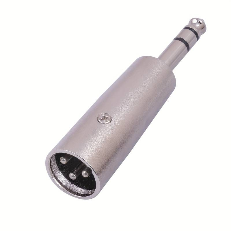 Adaptador XLR estereo 3 pin macho - jack 6.35 macho  Gris