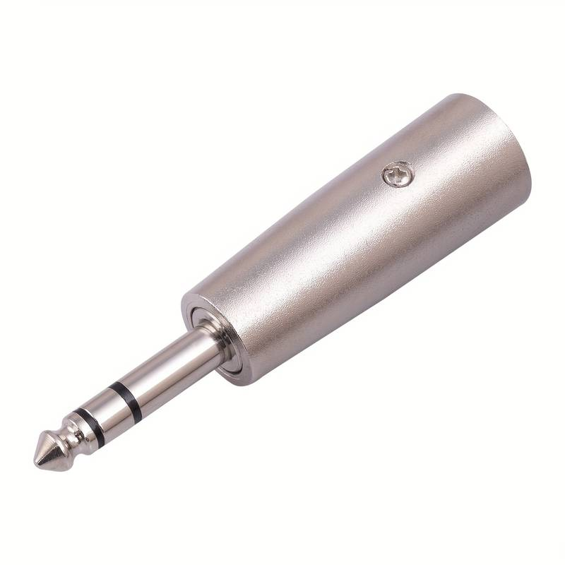 Adaptador XLR estereo 3 pin macho - jack 6.35 macho  Gris