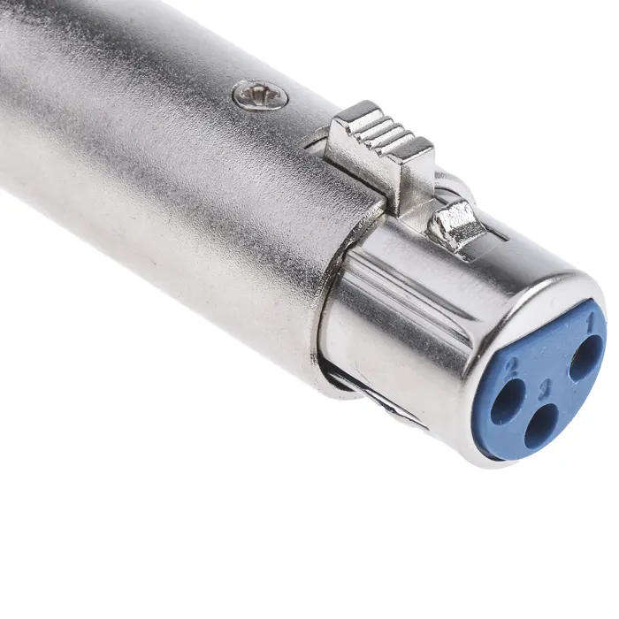 Adaptador XLR mono 3 pin hembra a XLR 3 pin hembra  Gris