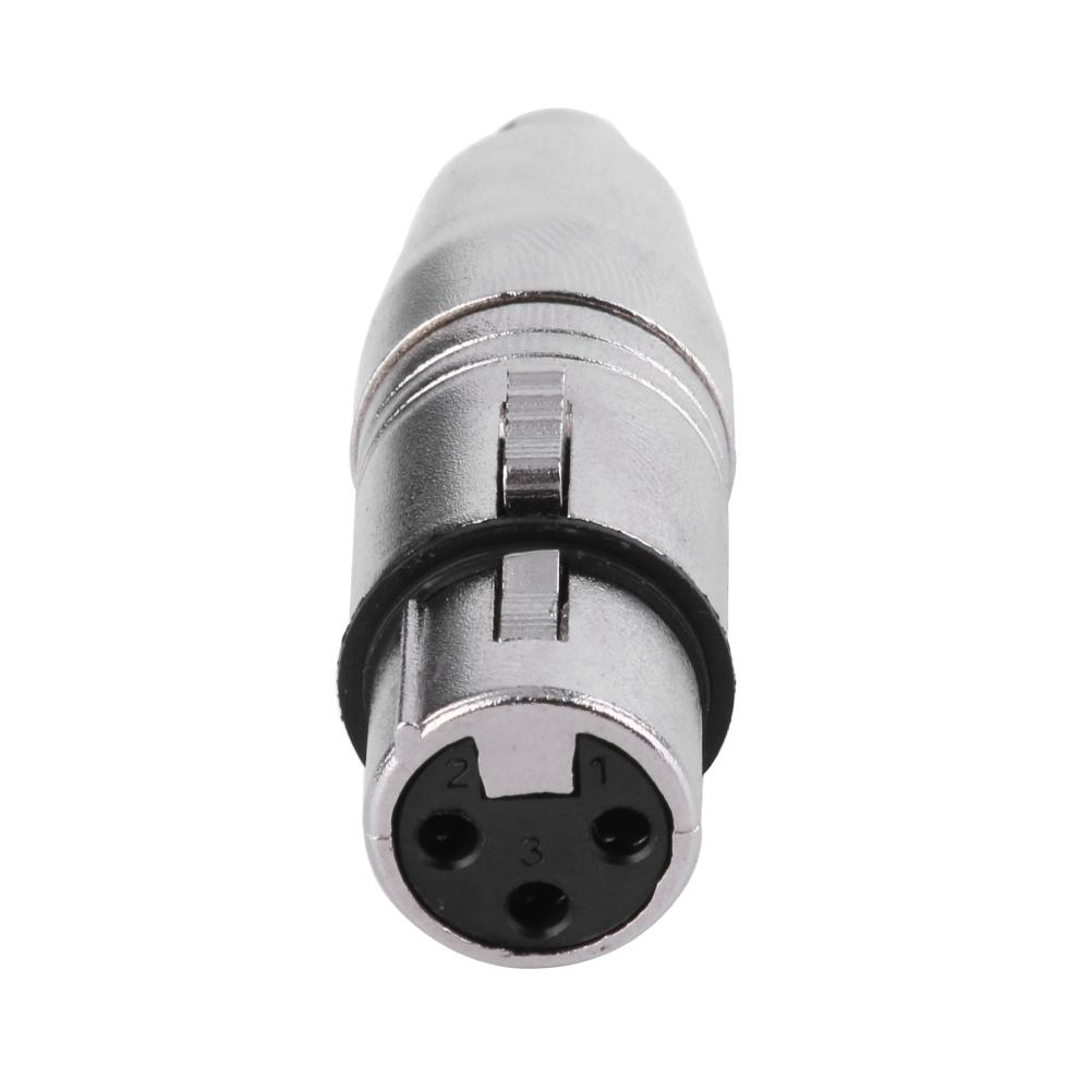 Adaptador XLR mono 3 pin hembra - rca hembra  Gris